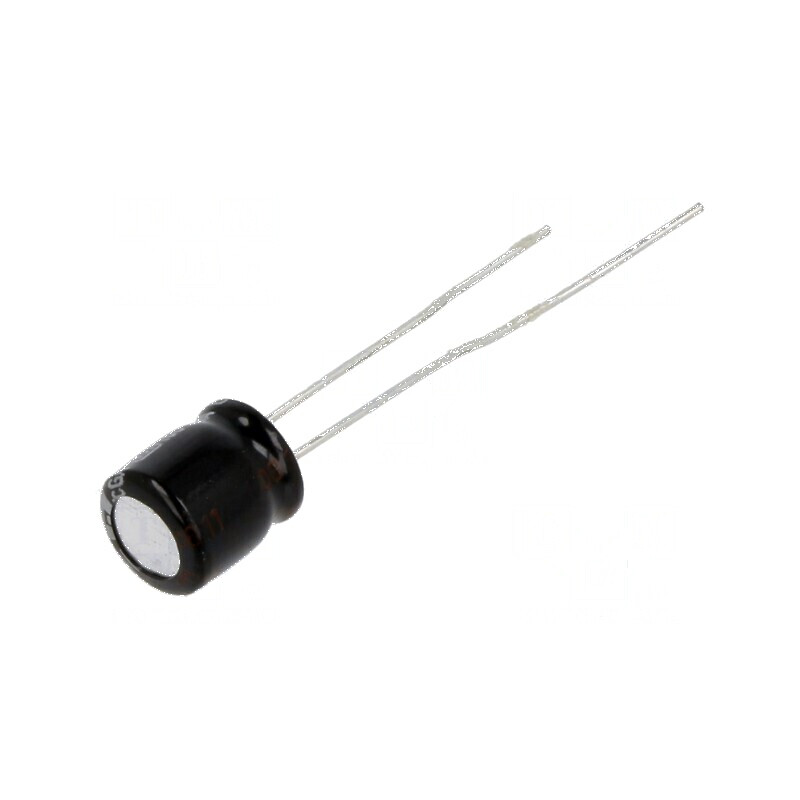 Condensator electrolitic THT 47uF 16VDC Ø6,3x7mm ±20% 1000h pentru aplicații electronice | Electronic-mag.ro | Componente Electr