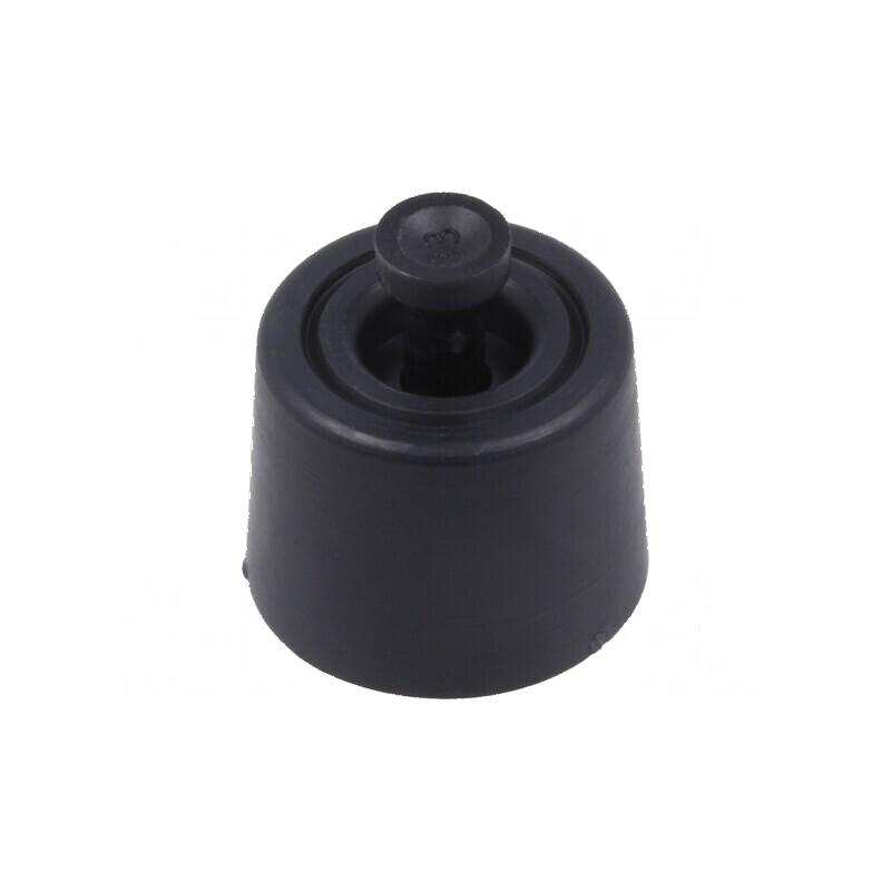 Picioruş rapid negru din polietilenă pentru montare A: 8,1mm | Electronic-mag.ro | Componente Electronice