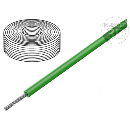 Cablu SiF 1x0,5mm2 litat Cu LSZH, silicon verde, rezistent la temperaturi -60 până la 180°C | Electronic-mag.ro | Componente Ele