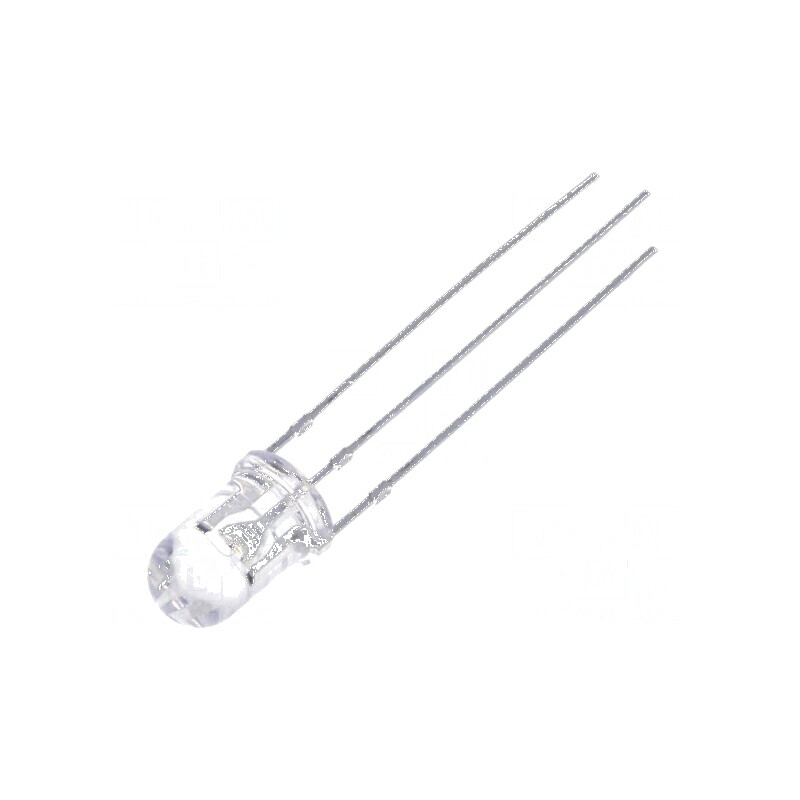 LED 5mm roșie/verde 30° convex, tip parte frontală, Nr. term: 3 | Electronic-mag.ro | Componente Electronice