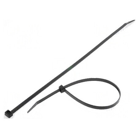 Colier de strângere poliamidă neagră L: 390mm W: 7,6mm 535N | Electronic-mag.ro | Componente Electronice