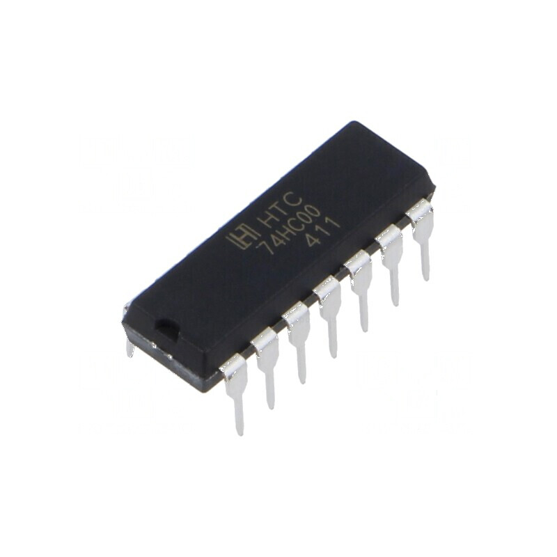 Circuit integrat digital NAND 4 canale, 2 intrări, THT DIP14, tensiune 2÷6VDC, temperatură -40÷85°C HC | Electronic-mag.ro | Com
