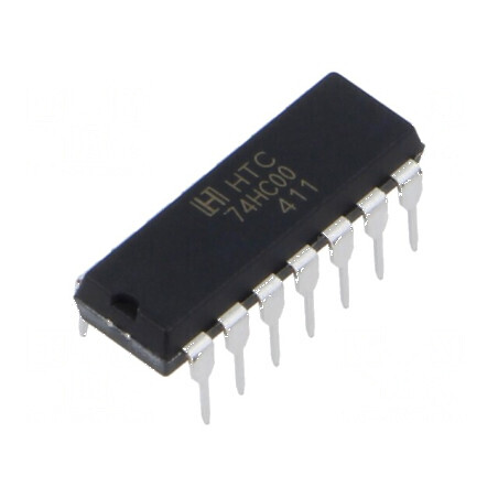 Circuit integrat digital NAND 4 canale, 2 intrări, THT DIP14, tensiune 2÷6VDC, temperatură -40÷85°C HC | Electronic-mag.ro | Com
