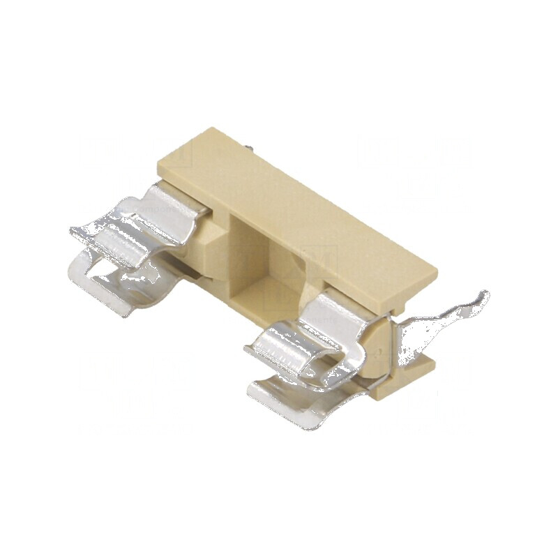 Clemă siguranţe cilindrice THT 5x20mm 6,3A UL94V-1, temperatură 30÷85°C | Electronic-mag.ro | Componente Electronice