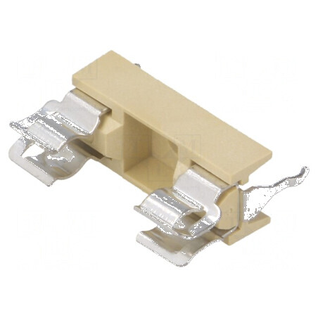 Clemă siguranţe cilindrice THT 5x20mm 6,3A UL94V-1, temperatură 30÷85°C | Electronic-mag.ro | Componente Electronice