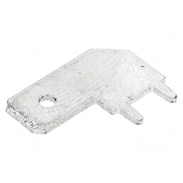 Terminal plat 6,3mm 0,8mm tată THT alamă cositorită - Conector electric pentru montaj PCB | Electronic-mag.ro | Componente Elect