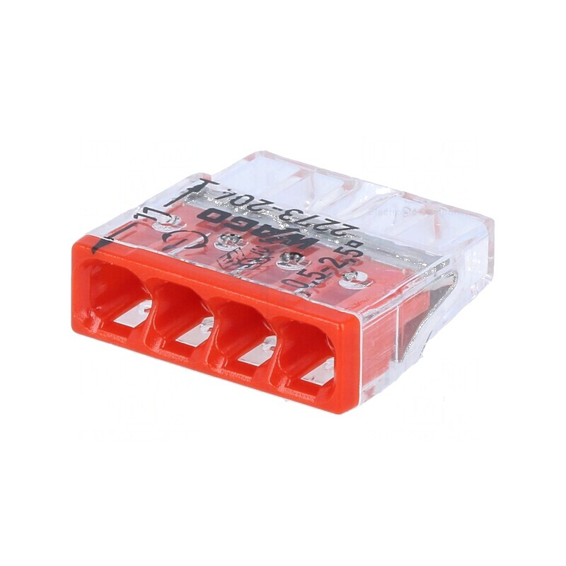 Bornă cu arc 2273 cu eliberare rapidă pentru cabluri 0,5÷2,5mm² 450V 24A | Electronic-mag.ro | Componente Electronice