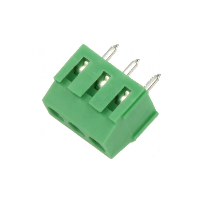Regletă de conexiuni pentru PCB în unghi de 90° cu 3 piste de 1 mm², 3,5 mm | Electronic-mag.ro | Componente Electronice Regletă de conexiuni pentru PCB în unghi de 90° cu 3 piste de 1 mm², 3,5 mm | Electronic-mag.ro | Componente Electronice