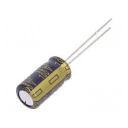 Condensator electrolitic low ESR THT 33uF 100VDC Ø8x15mm - Componentă electronică pentru aplicații de înaltă performanță | Elect