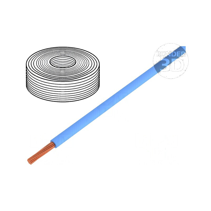 Cablu litat H05Z-K 0,75mm2 FRNC albastru 300V/500V | Electronic-mag.ro | Componente Electronice