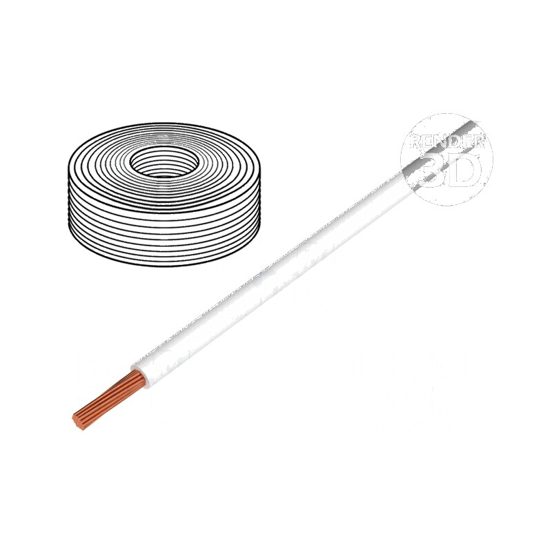 Cablu H05Z-K litat cu secțiune de 0,75mm2, FRNC, alb, 300V/500V, Clasa 5 | Electronic-mag.ro | Componente Electronice
