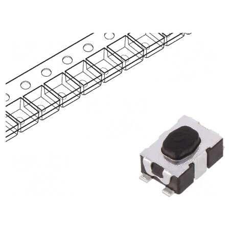 Microîntrerupător TACT SPST-NO 0,05A/32VDC SMT Poz: 2 fără 3N | Electronic-mag.ro | Componente Electronice