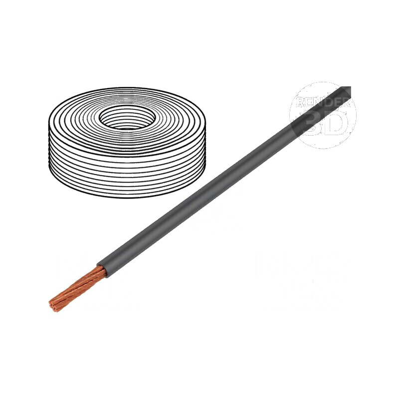 Cablu electric LifY 1x0,14mm² cu izolație PVC gri, 300V, rezistent la temperaturi -15÷80°C, Clasa 6 | Electronic-mag.ro | Compon