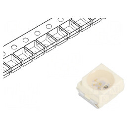 LED SMD 3528 PLCC2 Albastru 45-112 mcd 3,5x2,8x1,75mm 60° - Lumină Eficientă pentru Proiecte DIY | Electronic-mag.ro | Component