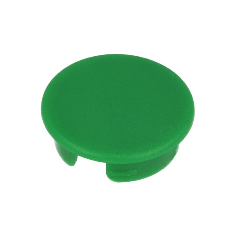 Capac ABS verde rotund cu fixare prin apăsare | Electronic-mag.ro | Componente Electronice