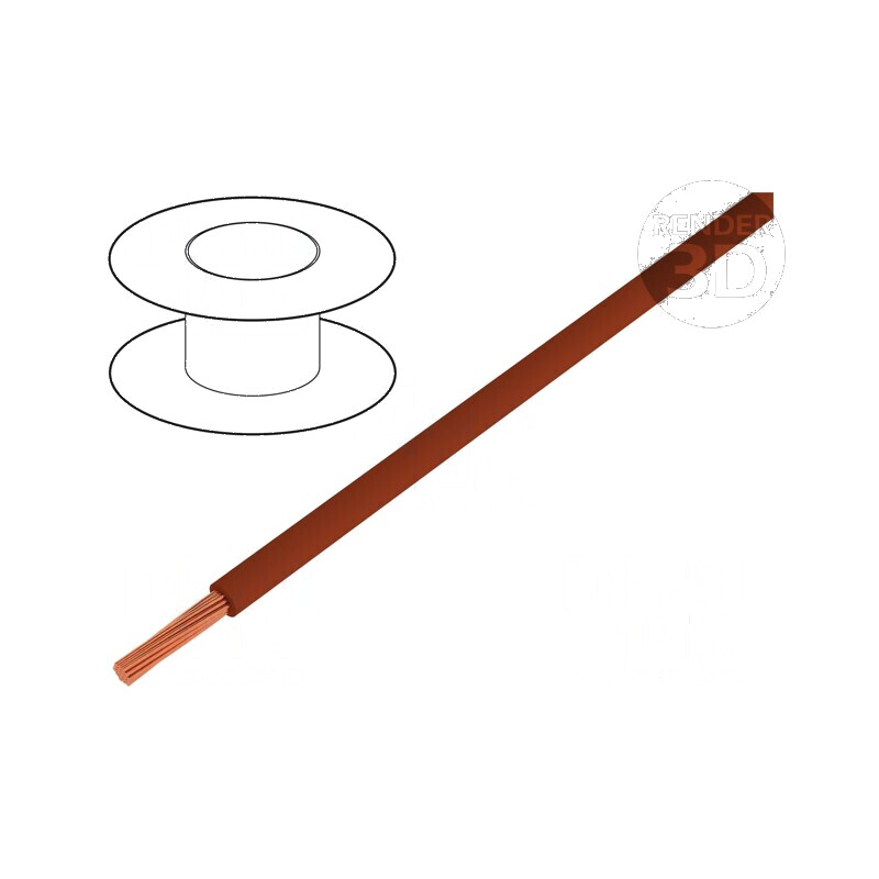 Cablu H05V2-K litat 0,5mm2 22AWG PVC maro 300V 500V pentru instalații electrice | Electronic-mag.ro | Componente Electronice