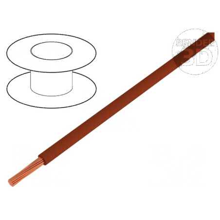 Cablu H05V2-K litat 0,5mm2 22AWG PVC maro 300V 500V pentru instalații electrice | Electronic-mag.ro | Componente Electronice