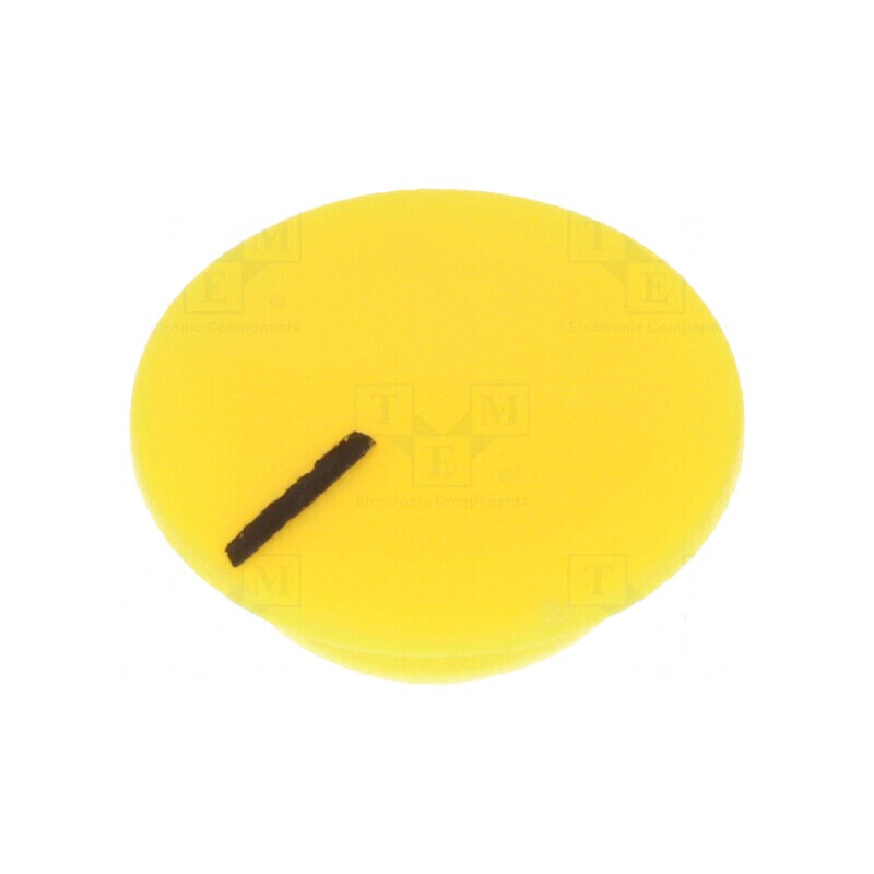 Capac plastic galben pentru fixare prin apăsare | Electronic-mag.ro | Componente Electronice
