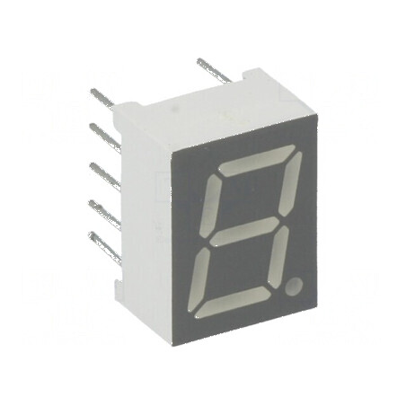 Afișaj LED cu 7 segmente 9,9mm 0,39 roșu anodizat, număr caracter 1 | Electronic-mag.ro | Componente Electronice