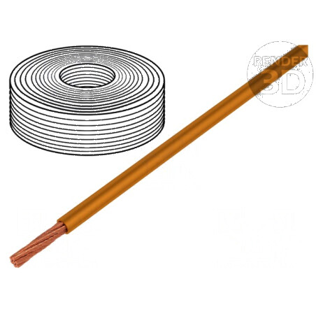 Cablu electric LifY 1x0,1mm² cu izolație PVC portocalie, 300V, rezistent la temperaturi între -15 și 80°C | Electronic-mag.ro | 