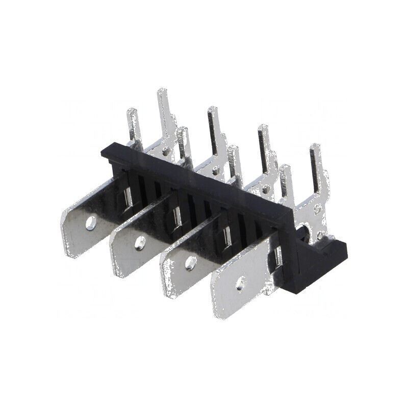 Conector spadă 6,3mm THT 250V unghi 90°, terminal cu 4 piste | Electronic-mag.ro | Componente Electronice Conector spadă 6,3mm THT 250V unghi 90°, terminal cu 4 piste | Electronic-mag.ro | Componente Electronice