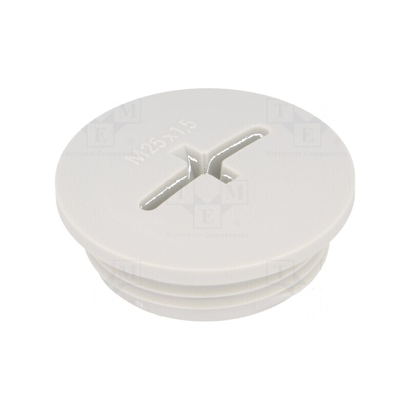 Capac de protecţie M25 1,5 IP54 poliamidă gri deschis 8mm pentru cabluri | Electronic-mag.ro | Componente Electronice