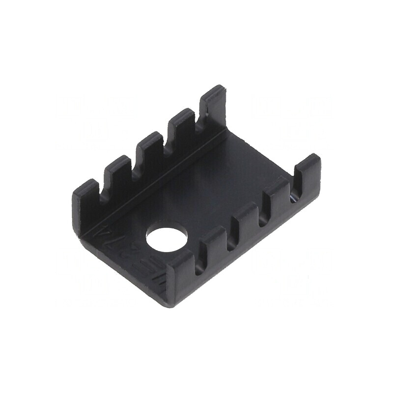 Radiator extrudat U TO220 neagră 19,1mm x 13mm x 6,4mm | Electronic-mag.ro | Componente Electronice