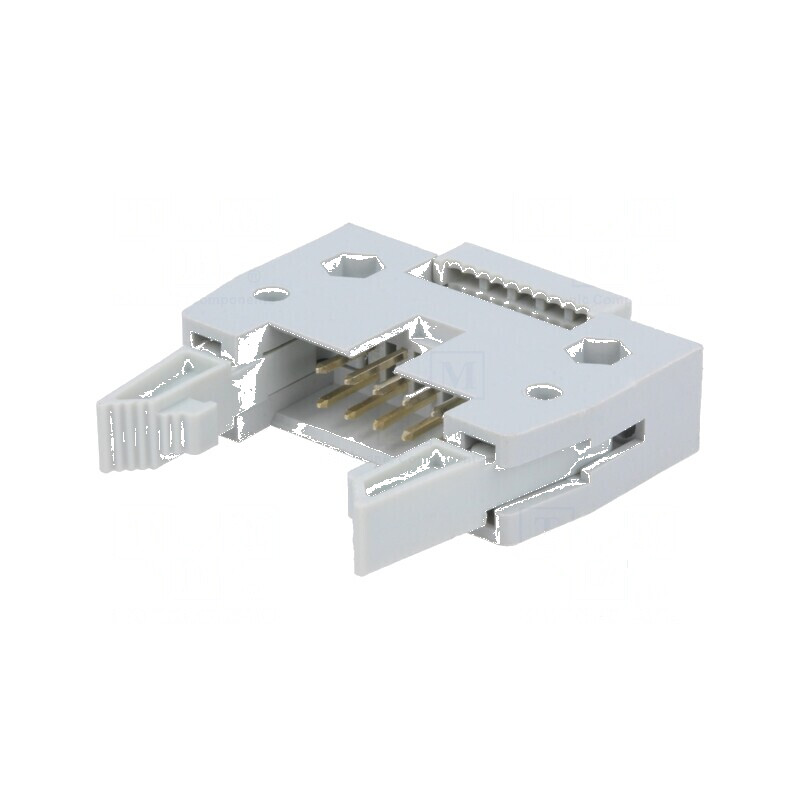 Conector IDC mufa tată 10 pini cu ejector pentru cablu-bandă | Electronic-mag.ro | Componente Electronice
