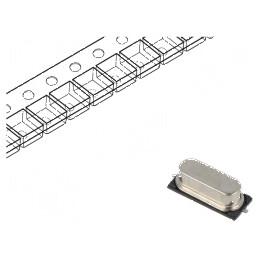 Rezonator de cuarț 25MHz ±30ppm 20pF SMD 12,7x4,8x3,8mm pentru aplicații electronice | Electronic-mag.ro | Componente Electronic