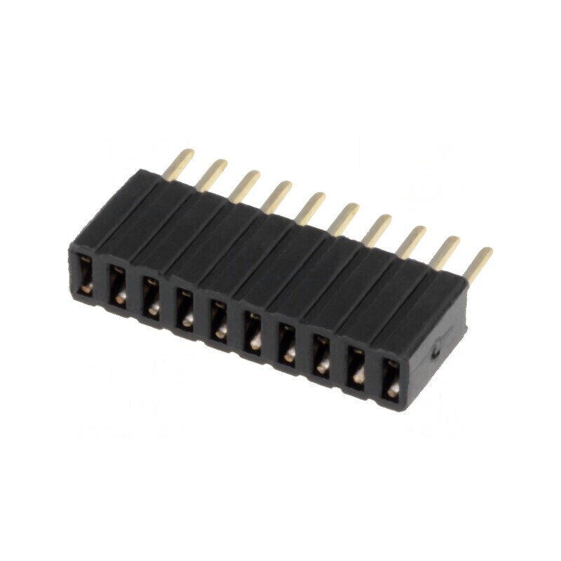 Conector şiruri pini soclu mamă 10 pini 1,27mm THT 1x10 | Electronic-mag.ro | Componente Electronice