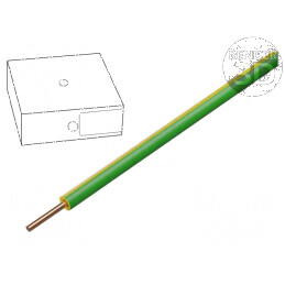 Cablu electric H05V-U 0,75mm² cu sârmă din cupru și izolație PVC galben-verde 300V 500V | Electronic-mag.ro | Componente Electro