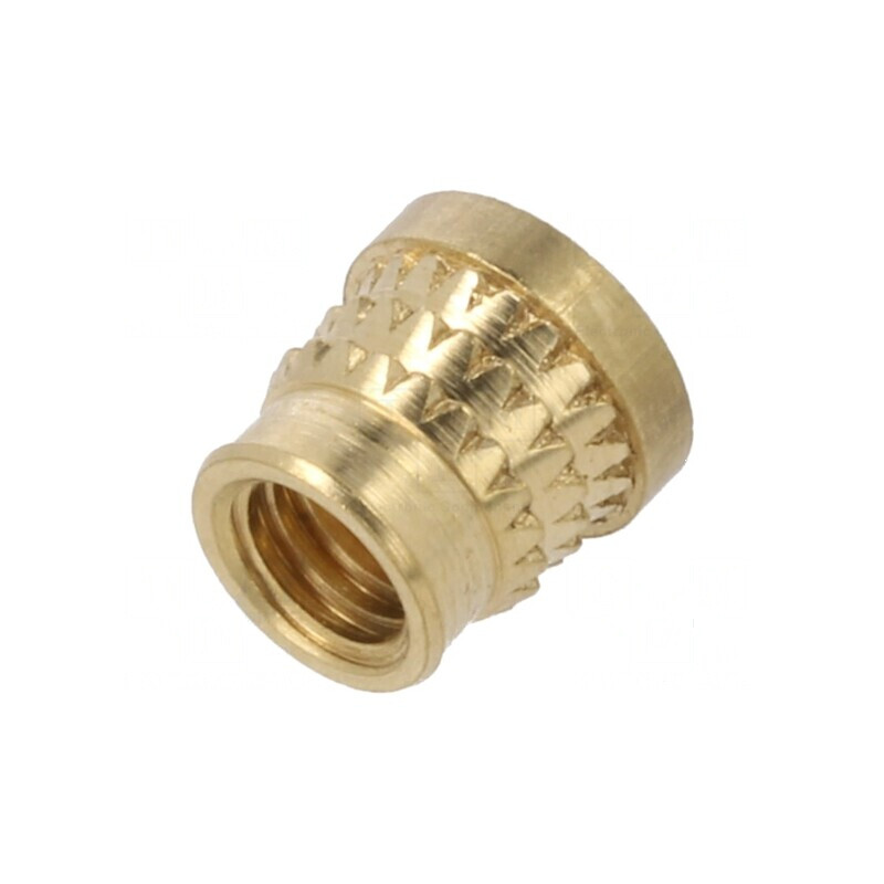 Adaos filetat din alamă M6 BN 37901 - Lungime 7,7mm pentru plastic | Electronic-mag.ro | Componente Electronice Adaos filetat din alamă M6 BN 37901 - Lungime 7,7mm pentru plastic | Electronic-mag.ro | Componente Electronice
