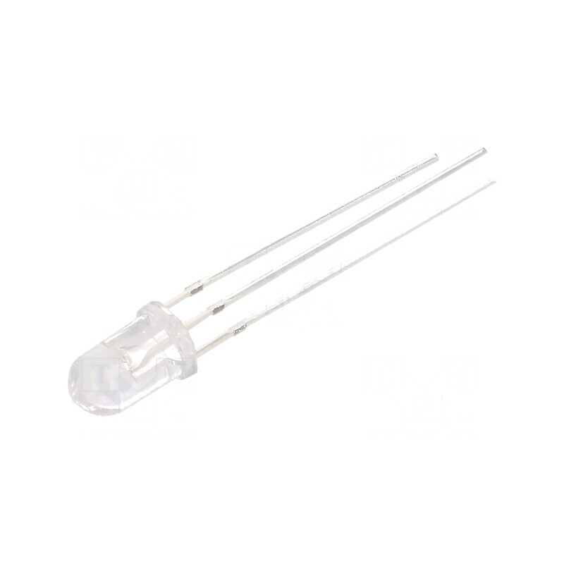 LED 5mm roșie/verde convex 30° pentru iluminat, Nr.term: 3 | Electronic-mag.ro | Componente Electronice