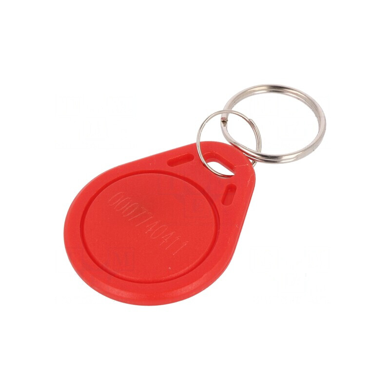 Breloc RFID plastic roșu 125kHz 8BROM pentru acces securizat | Electronic-mag.ro | Componente Electronice