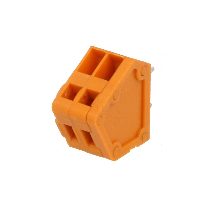 Regletă de conexiuni pentru PCB în unghi 2,54mm cu 2 terminale | Electronic-mag.ro | Componente Electronice