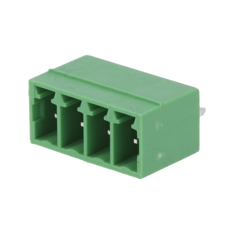 Regletă de conexiuni deconectabilă 3,5mm cu 4 piste și soclu drept | Electronic-mag.ro | Componente Electronice