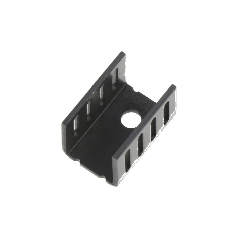 Radiator extrudat U TO220 negru 19,1mm x 13mm x 12,7mm | Electronic-mag.ro | Componente Electronice