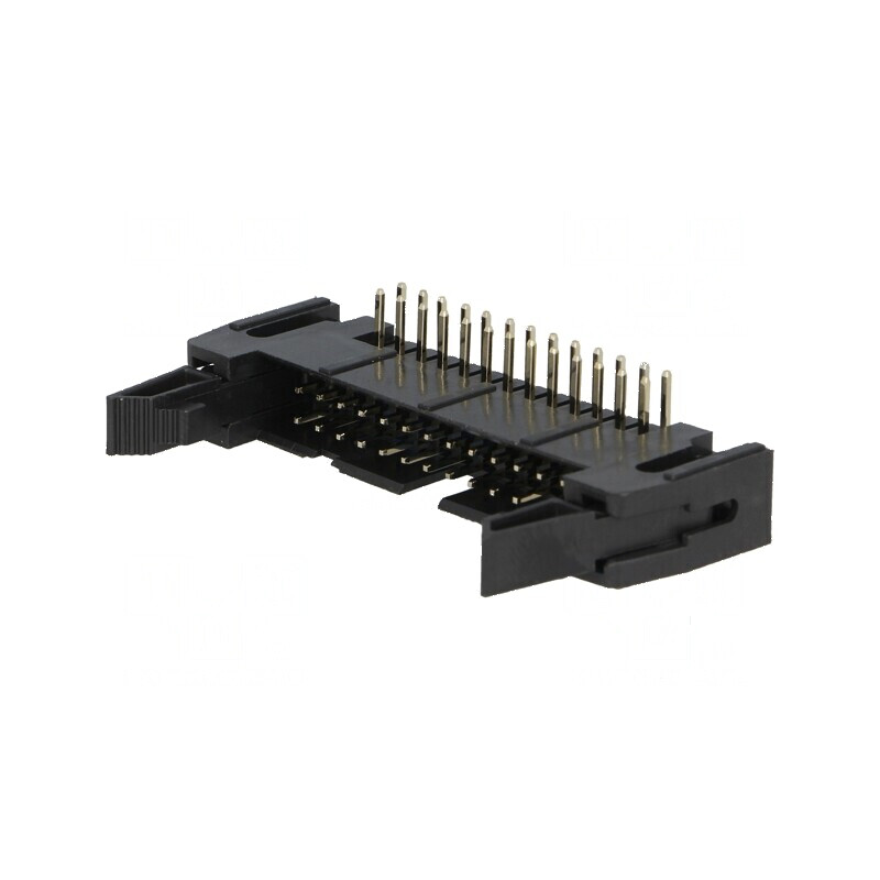 Conector IDC soclu tată 26 PIN unghi 90° THT aurit 2,54mm | Electronic-mag.ro | Componente Electronice