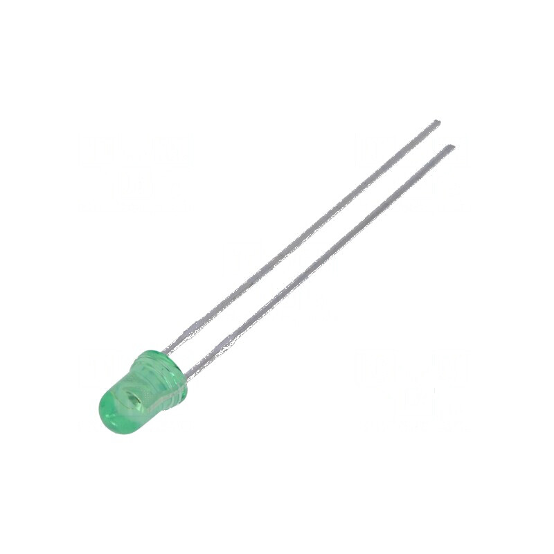 LED 3mm verde 110-240mcd 45° convex, Nr. term: 2 | Electronic-mag.ro | Componente Electronice