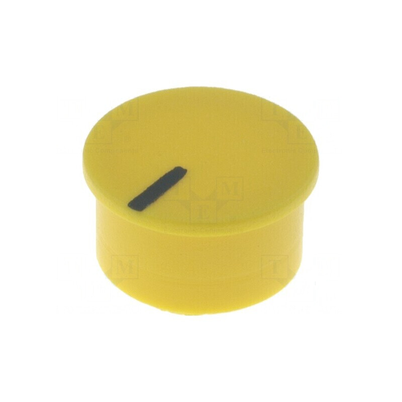 Capac termoplast pentru fixare prin apăsare, indicator negru-galben | Electronic-mag.ro | Componente Electronice