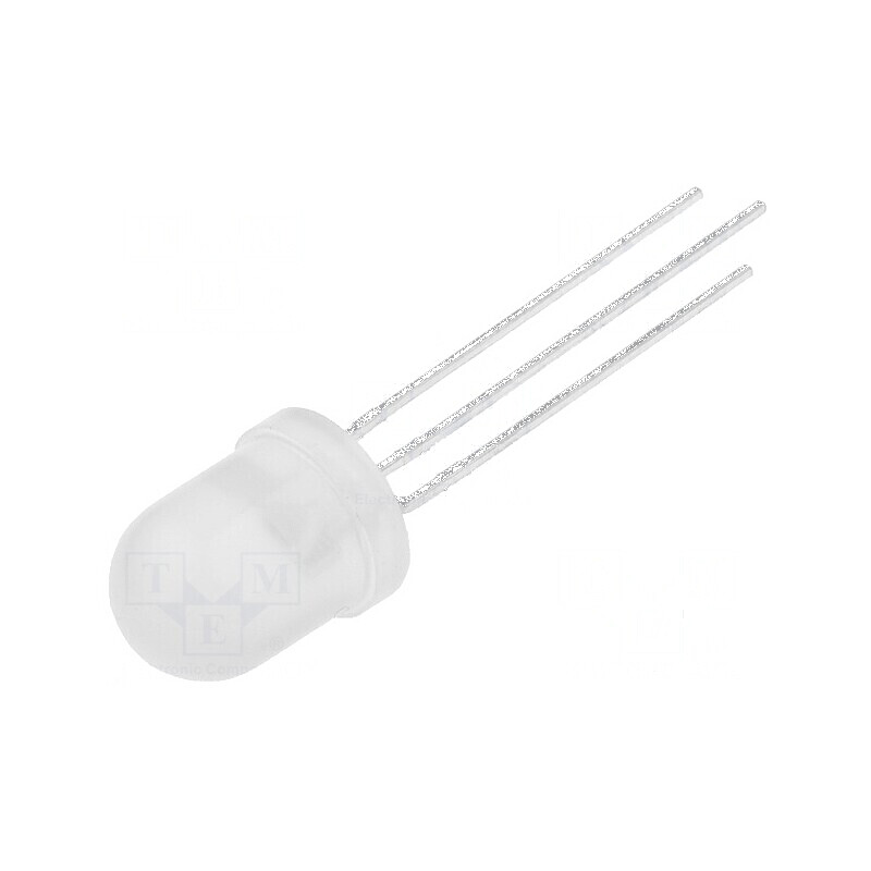 LED 8mm roșie/verde 50° convex pentru iluminare - Nr. term: 3 | Electronic-mag.ro | Componente Electronice