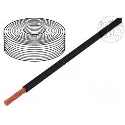 Cablu electric LifY 1x0,14mm² litat cu cupru, PVC negru, 300V, temperatură -15 până la 80°C | Electronic-mag.ro | Componente Ele