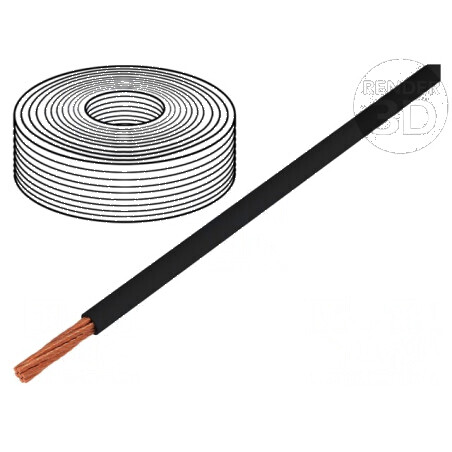 Cablu electric LifY 1x0,14mm² litat cu cupru, PVC negru, 300V, temperatură -15 până la 80°C | Electronic-mag.ro | Componente Ele