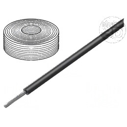 Cablu SiF 1x0,75mm2 litat Cu LSZH, silicon negru, rezistent la temperaturi de -60 până la 180°C | Electronic-mag.ro | Componente