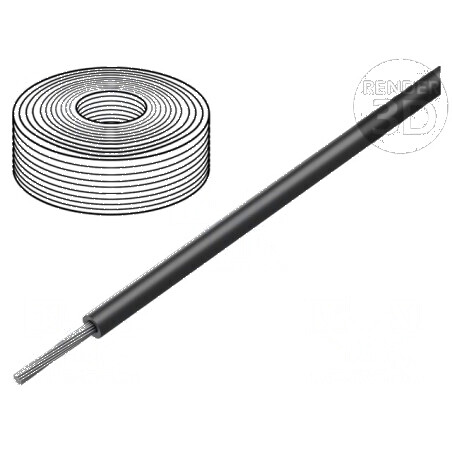 Cablu SiF 1x0,75mm2 litat Cu LSZH, silicon negru, rezistent la temperaturi de -60 până la 180°C | Electronic-mag.ro | Componente