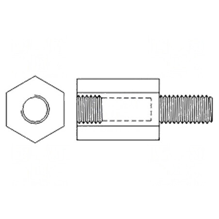 Piuliță distanțieră filetată 10mm M3 - Filet interior și exterior M3 | Electronic-mag.ro | Componente Electronice