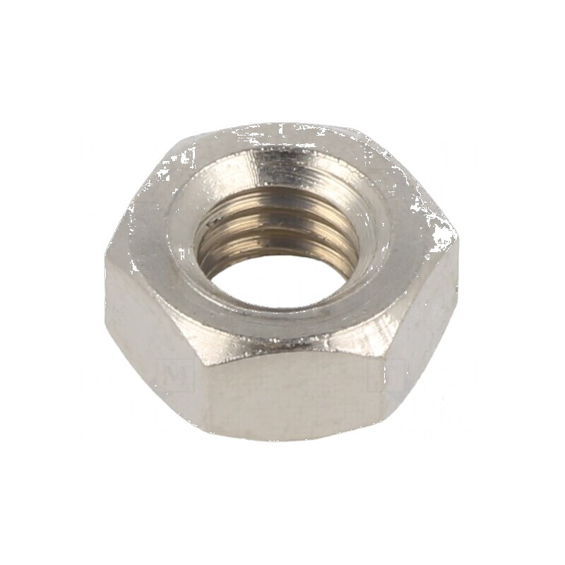 Piuliță hexagonală M8 1,25 din alamă cu acoperire nichelată, 13mm | Electronic-mag.ro | Componente Electronice