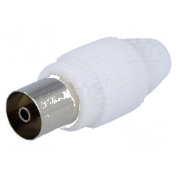 Conector coaxial 9,5mm (IEC 169-2) mufă mamă drept pe cablu - accesorii telecomunicații | Electronic-mag.ro | Componente Electro