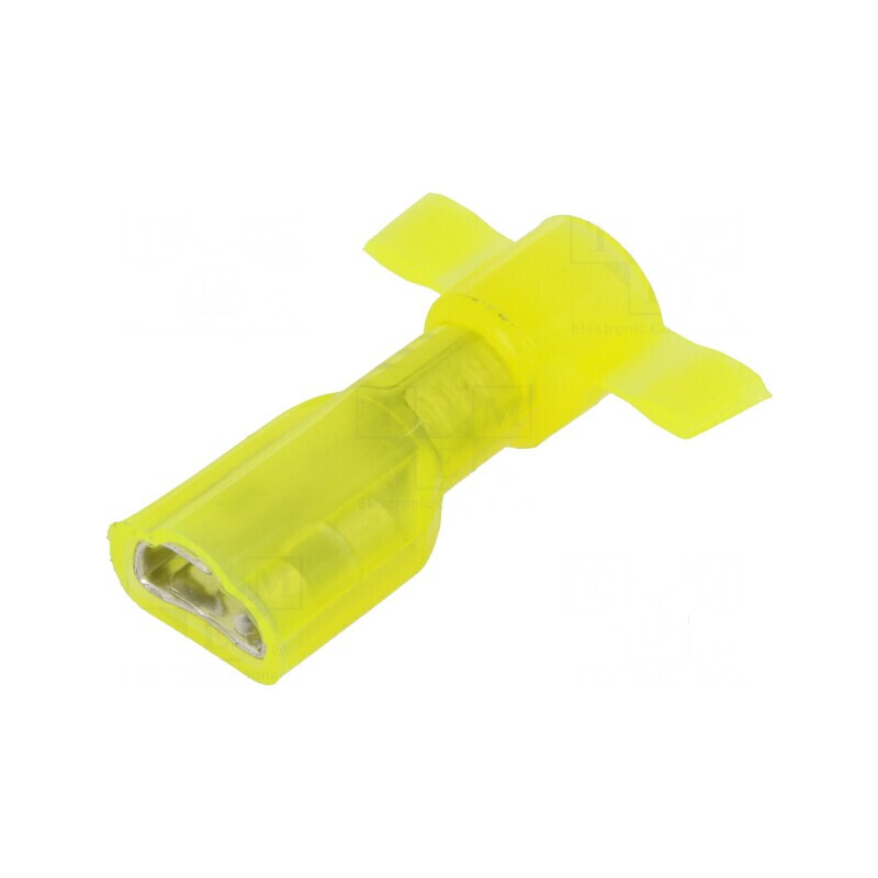 Terminal plat 6,3mm 0,8mm mamă crimpat pe cablu izolat - 10 bucăți | Electronic-mag.ro | Componente Electronice