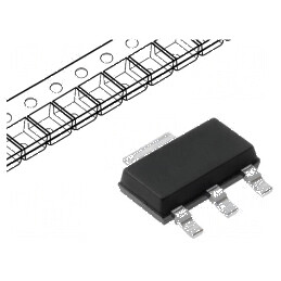 Tranzistor PNP bipolar Darlington 60V 1A 1,25W SC73 SOT223 - Componente electronice de înaltă performanță | Electronic-mag.ro | 
